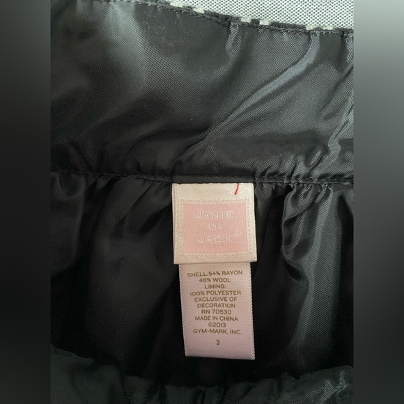 Janie and Jack white and black checkered skirt with red bow - Picture 2 of 3